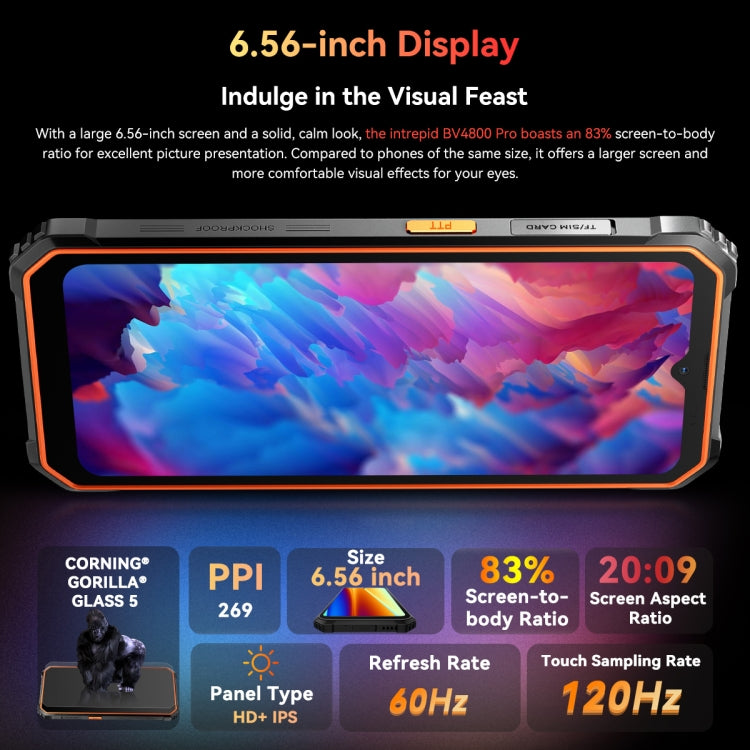 Blackview BV4800 Pro, 4GB+128GB, IP68/IP69K/MIL-STD-810H, 6.56 inch Android 14 Unisoc T606 Octa Core, Network: 4G, OTG Blackview BV4800 Pro, 4GB+128GB, IP68/IP69K/MIL-STD-810H, 6.56 inch Android 14 Unisoc T606 Octa Core, Network: 4G, OTG